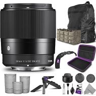 Sigma 30mm f/1.4 DC DN Contemporary Lens for Canon EF-M with Altura Photo Essential Accessory and Travel Bundle