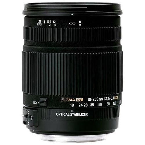  Sigma 18-250mm f3.5-6.3 DC OS HSM IF Lens for Nikon Digital SLR Cameras