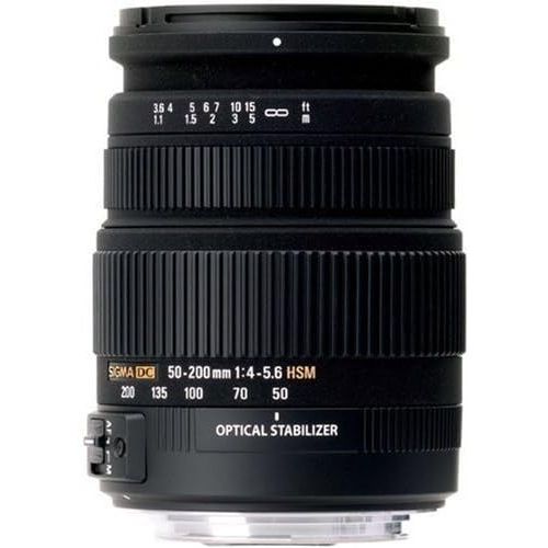  Sigma 50-200mm f4.0-5.6 DC IF SLD Optical Stabilized (OS) Lens with Hyper Sonic Motor (HSM) for Nikon Digital SLR Cameras