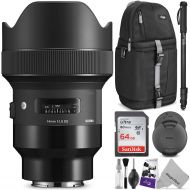 Sigma 35mm f1.4 DG HSM Art Lens for Sony E Mount Cameras wAdvanced Photo and Travel Bundle