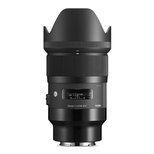  Sigma 35mm f1.4 DG HSM Art Lens for Sony E Mount Cameras wAdvanced Photo and Travel Bundle