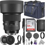 Sigma 105mm f1.4 DG HSM Art Lens for Nikon F wSigma USB Dock & Advanced Photo and Travel Bundle