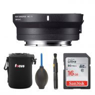 Sigma MC-11 Lens Mount Converter (E-Mount to Canon Mount Sigma) W 16GB SD Card & Essential Photo Bundle