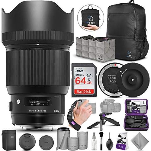  Sigma 85mm f1.4 DG HSM Art Lens for Canon EF Cameras wSigma USB Dock & Advanced Photo and Travel Bundle