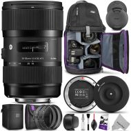 Sigma 18-35mm F1.8 Art DC HSM Lens for Canon DSLR Cameras wSigma USB Dock & Advanced Photo and Travel Bundle