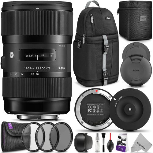  Sigma 18-35mm F1.8 Art DC HSM Lens for Canon DSLR Cameras wSigma USB Dock & Advanced Photo and Travel Bundle