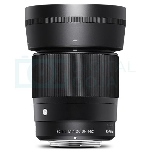  Sigma 30mm F1.4 Contemporary DC DN Lens for Sony E Mount Cameras wAdvanced Photo and Travel Bundle