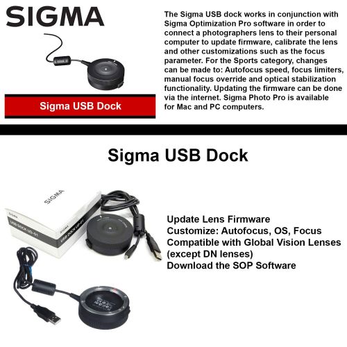  Sigma 18-35mm F1.8 Art DC HSM Lens for Canon EF DSLR Cameras + Sigma USB Dock with Professional Bundle Package Deal  9 pc Filter Kit + SanDisk 64gb SD Card + Backpack + More