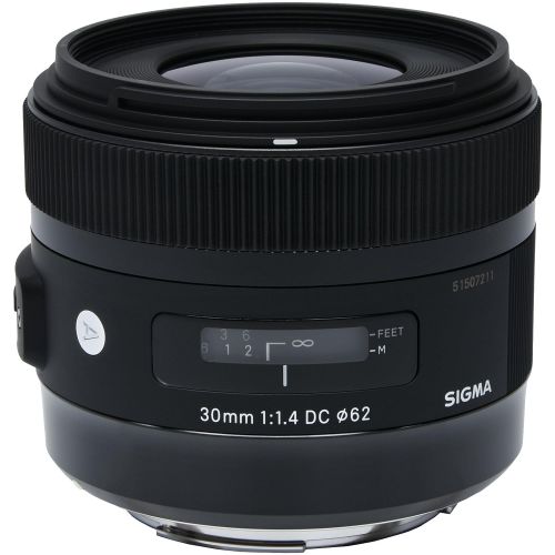  Sigma 30mm f1.4 Art DC HSM Lens with 3 UVCPLND8 Filters + Flash + Diffuser + Soft Box + Kit for Canon EOS Digital SLR Cameras