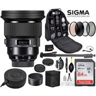 Sigma 105mm f/1.4 DG HSM Art Lens for Canon EF DSLR Cameras + Sigma USB Dock with Professional Bundle Package Deal  4 pc 105mm Filter Kit + SanDisk 64gb SD Card + Backpack + More