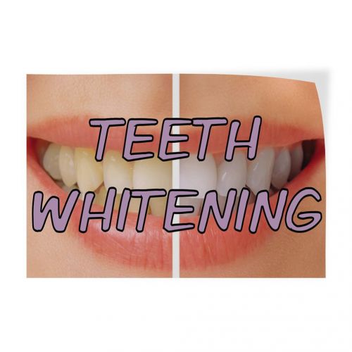  Sign Destination Decal Sticker Multiple Sizes Teeth Whitening #1 Style A Health Care Teeth Whitening Outdoor Store Sign White - 54inx36in, Set of 10