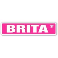 BRITA Street Sign Childrens Name Room Sign | Indoor/Outdoor | 30