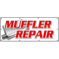 SignMission 48x120 MUFFLER REPAIR BANNER SIGN brake shop auto repair oil changes repair