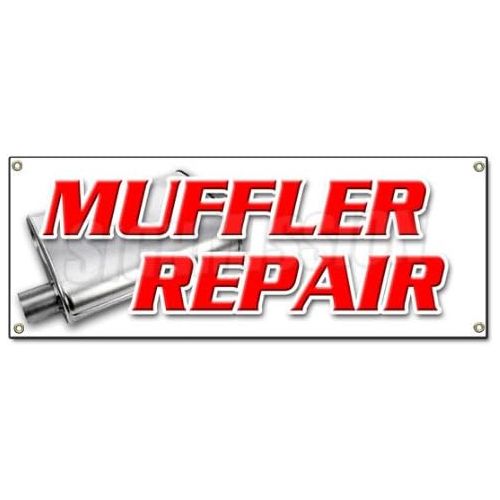  SignMission 48x120 MUFFLER REPAIR BANNER SIGN brake shop auto repair oil changes repair