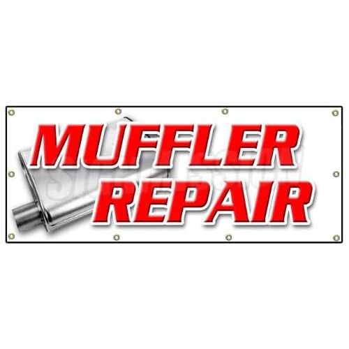  SignMission 48x120 MUFFLER REPAIR BANNER SIGN brake shop auto repair oil changes repair