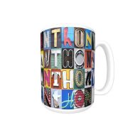 /SignYourNames Personalized Coffee Mug featuring the name ANTHONY in sign letter photos; Ceramic mug; Custom coffee cup; Gifts for coffee lovers