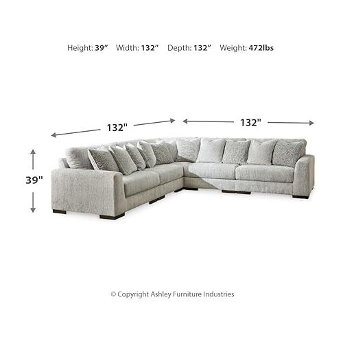  Signature Design by Ashley Regent Park 5 Piece Sectional, Beige