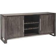 Signature Design by Ashley Ashley Furniture Signature Design - Chadoni Dining Room Server - Contemporary - Sliding Doors - Smoky Gray Finish