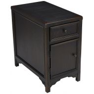 Signature Design by Ashley Ashley Furniture Signature Design - Gavelston Chair Side End Table - Rectangular - Rubbed Black Finish