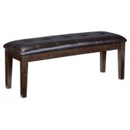 Signature Design by Ashley Ashley Furniture Signature Design - Haddigan Upholstered Dining Room Bench - Casual Tufted Seating - Dark Brown