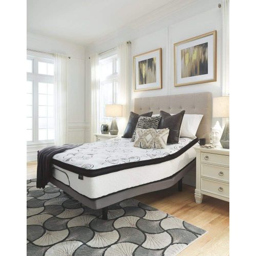  Signature Design by Ashley Ashley Furniture Signature Design - 12 Inch Chime Express Hybrid Innerspring - Firm Mattress - Bed in a Box - Twin - White