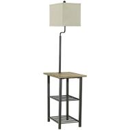 Signature Design by Ashley Ashley Furniture Signature Design - Shianne Metal Tray Lamp - Floor Lamp End Table - Black