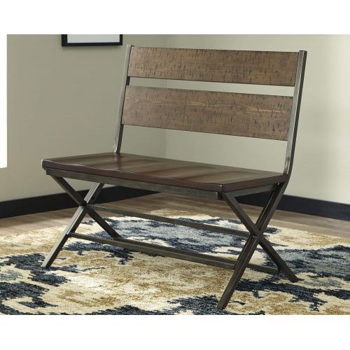  Signature Design by Ashley Ashley Furniture Signature Design - Kavara Double Dining Room Chair - Medium Brown