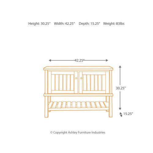  Signature Design by Ashley Ashley Furniture Signature Design - Mestler Living Room Table Set - Coffee Table with Two End Tables - Rectangular - Rustic Brown