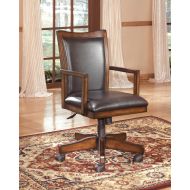 Signature Design by Ashley H527-01A Hamlyn Collection Home Office Desk Chair, Medium Brown