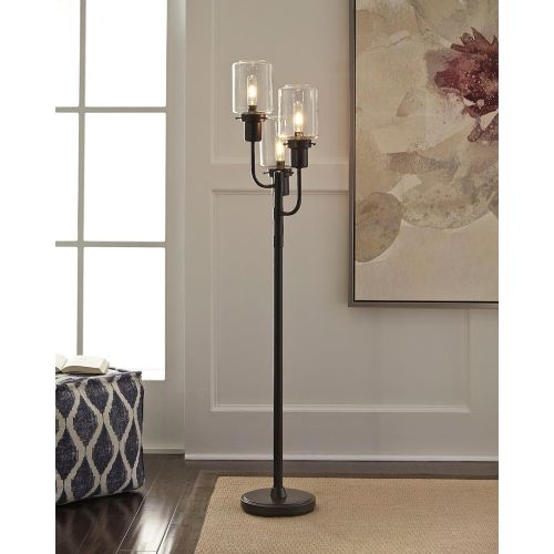  Signature Design by Ashley Ashley Furniture Signature Design - Jaak Floor Lamp - Urban Industrial - Bronze Finish