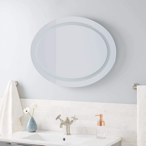  Signature Hardware 433806 Ritchie 32 W x 23-5/8 H Oval LED Lighted Frameless Mirror