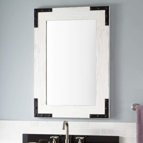  Signature Hardware 424515 Bonner 34 x 24 Reclaimed Wood Framed Bathroom Mirror