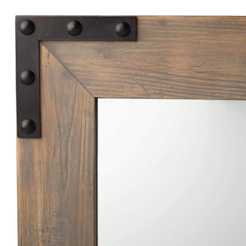  Signature Hardware 424515 Bonner 34 x 24 Reclaimed Wood Framed Bathroom Mirror