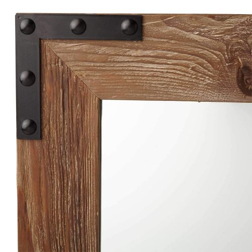  Signature Hardware 424515 Bonner 34 x 24 Reclaimed Wood Framed Bathroom Mirror