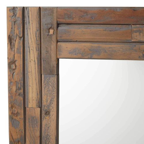  Signature Hardware 424532 Benoist 34 x 24 Reclaimed Wood Framed Bathroom Mirror