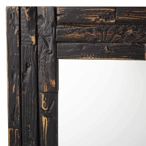  Signature Hardware 424532 Benoist 34 x 24 Reclaimed Wood Framed Bathroom Mirror