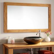 Signature Hardware 412246 Wulan 47-1/4 W x 27-5/8 H Teak Framed Mirror