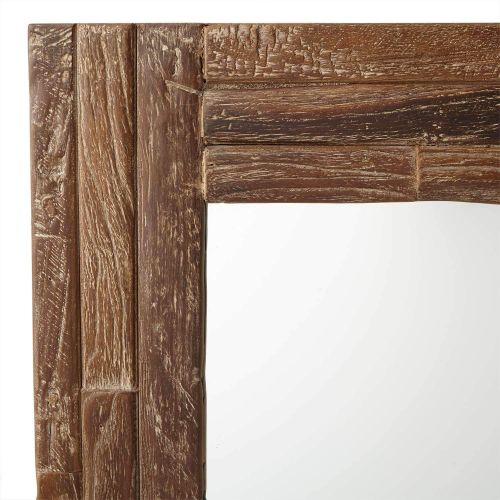  Signature Hardware 424533 Benoist 34 x 24 Reclaimed Wood Framed Bathroom Mirror