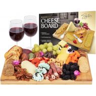 [아마존베스트]Signature Living Large Bamboo Cheese Board (16 x 10 x 1.2) Beautiful Charcuterie Board for Cheese, Crackers, Meat - Durable Wooden House Warming Serving Board