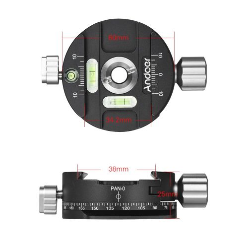  Signature888 Camera & Photo PAN-0 360 Degree Rotating Disc Camera Quick Release Clamp 14 38 Mounting Screw Hole AS Standard for Arca Kirk Markins