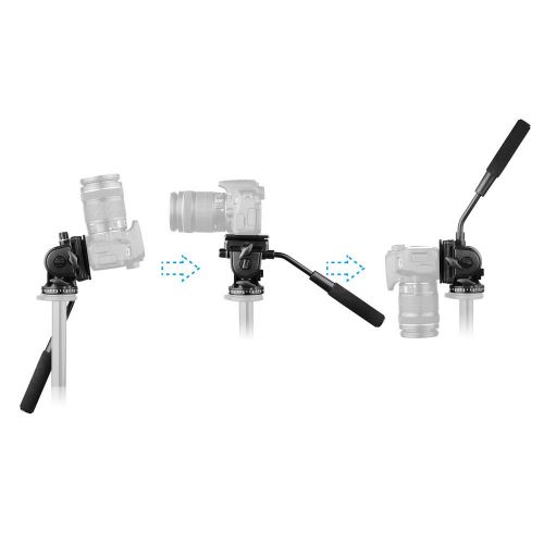  Signature888 Camera & Photo 360 Fluid Head Panoramic Hydraulic Head for Canon Nikon Sony DSLR Camcorder Tripod Monopod Slider Shooting Filming