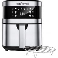 Signstek 5.8QT Air Fryer Oven XL- Large Electric Cooker, Nonstick Basket, Easy to Clean, Easy One Touch Screen with 8 Preset and Recipes for Kitchen, Grill, Toaster, Roast, Reheat,
