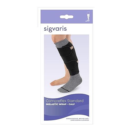  COMPREFLEX 30-40 mmHg Below Knee (NO Boot) Low Stretch Black, by BiaCare