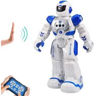 Sikaye RC Robot for Kids Intelligent Programmable Robot with Infrared Controller Toys, Dancing, Singing, Led Eyes, Gesture Sensing Robot Kit, Blue