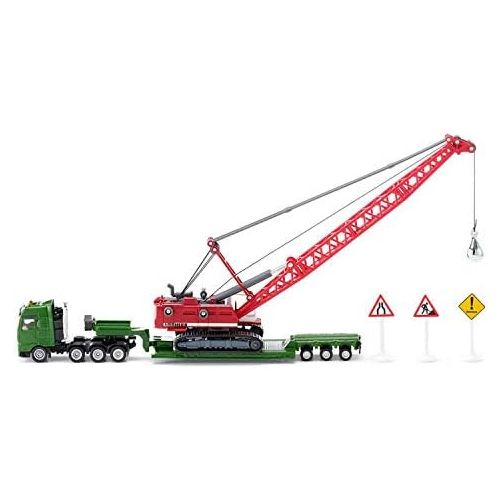  Siku Heavy Haulage Transporter with Excavator and Service Vehicle