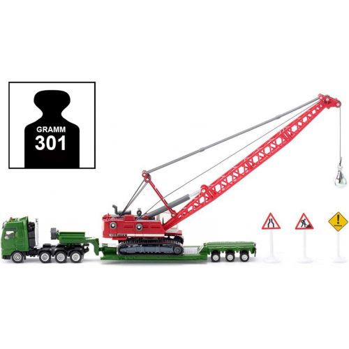  Siku Heavy Haulage Transporter with Excavator and Service Vehicle