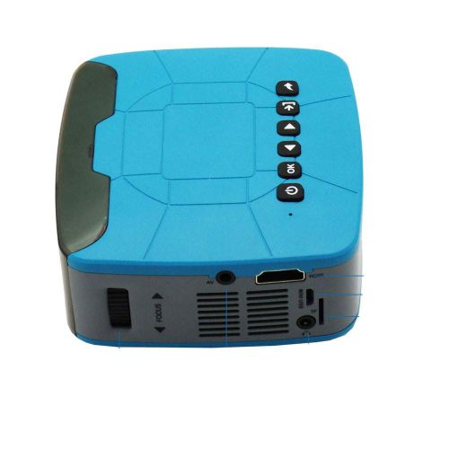  Sikye Mini Portable Multimedia Projector 400 Lumens LED 1080P HD Support USB SD Card VGA for Home Cinema TV Laptop