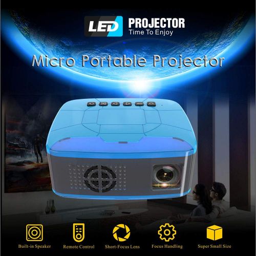  Sikye Mini Portable Multimedia Projector 400 Lumens LED 1080P HD Support USB SD Card VGA for Home Cinema TV Laptop