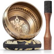 Tibetan Singing Bowl Set - Authentic Hand-Tuned Sound Bowl for Meditation - Complete Meditation Bowl Kit with Cushion, Mallet & Guide - Perfect Tibetan Bell for Yoga, Relaxation, & Sound Healing