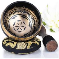 [아마존핫딜][아마존 핫딜] Silent Mind ~ Tibetan Singing Bowl Set ~ Power and Strength Design ~ With Dual Surface Mallet and Silk Cushion ~ Promotes Peace, Chakra Healing, and Mindfulness ~ Exquisite Gift